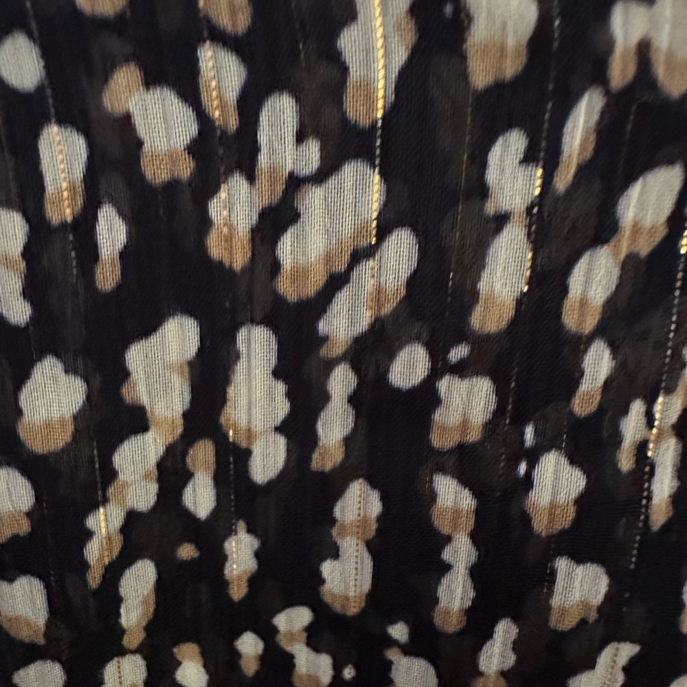 NWT Soft Surroundings  Hazel/Black/Tan Animal Print Tiered V Neck Dress - Size L - Picture 8 of 14